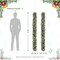 Set of 2 6ft Pre-Lit Christmas Garland with Warm Light LED Lights, Three Function